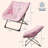 Faux Fur Saucer Chair Foldable Lounge Chair, Rabbit Fur Comfy Lazy Chair with Heavy Duty Metal Frame, No Assembly Cozy Accent Chair for Bedroom Dorm Gaming Room Living Room-1726187299