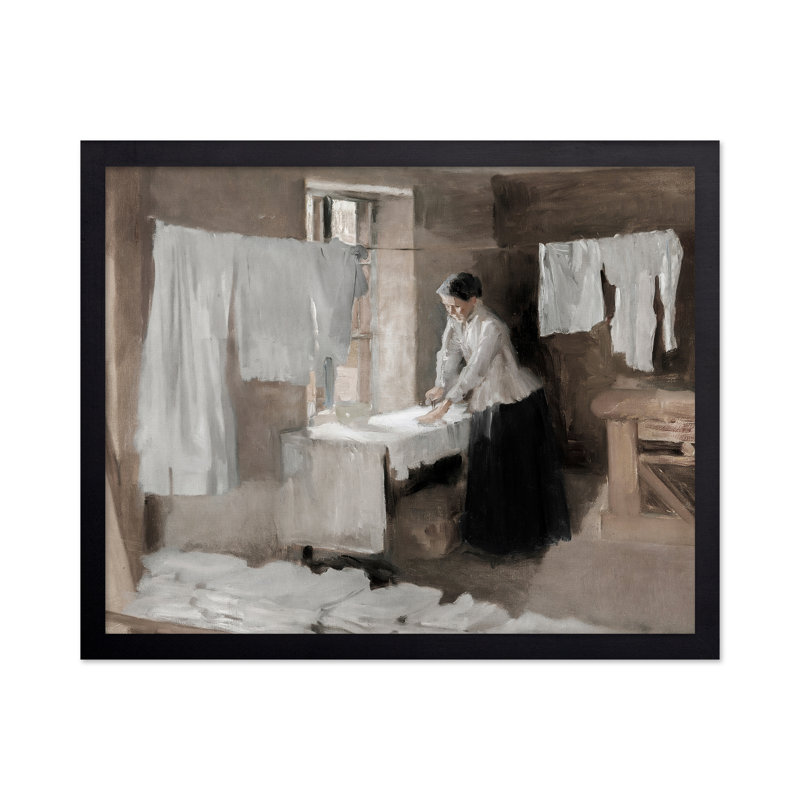 Femme repassant, Étude pour les lavandières, 11"H x 14"W, Poster, Unframed