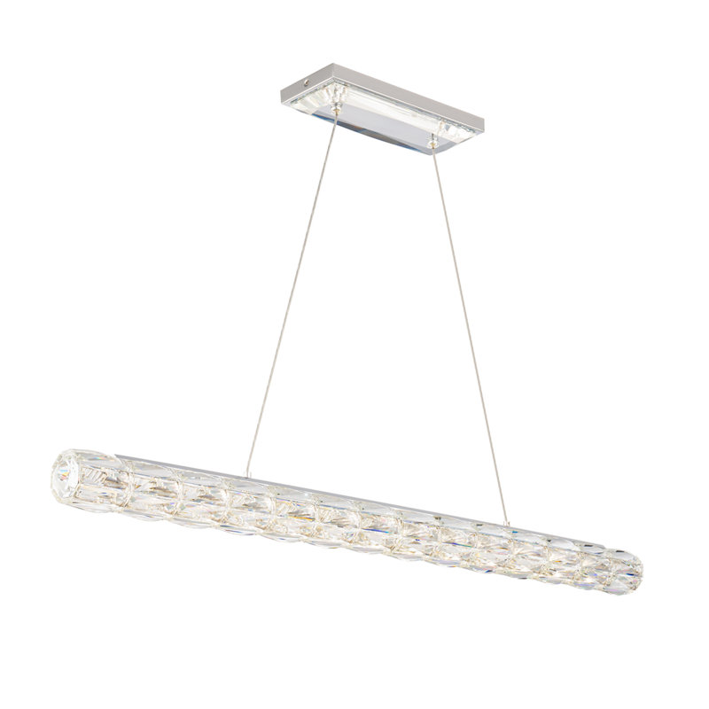 Verve LED 1 Light Crystal Linear Pendant