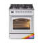 ILVE UN30NMPRAC Nostalgie II Noblesse 30 inch Dual Fuel Range (Triple Glass Door, RAL)-659162083-659162086