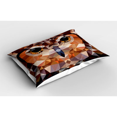 Black/Brown/Orange Polyester Microfiber Piece Sham
