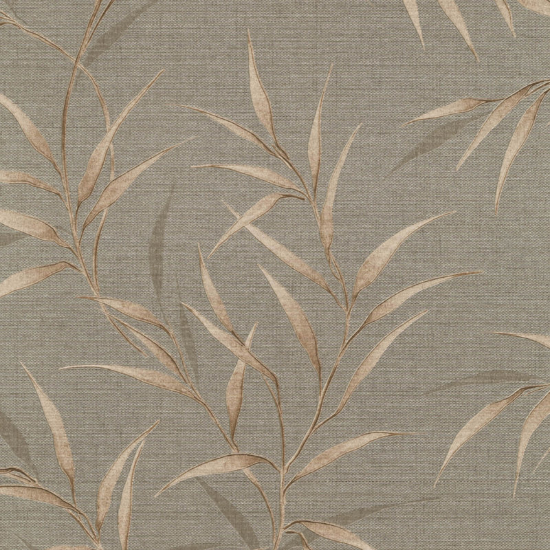 Papier peint Yamato Leaves, Brown