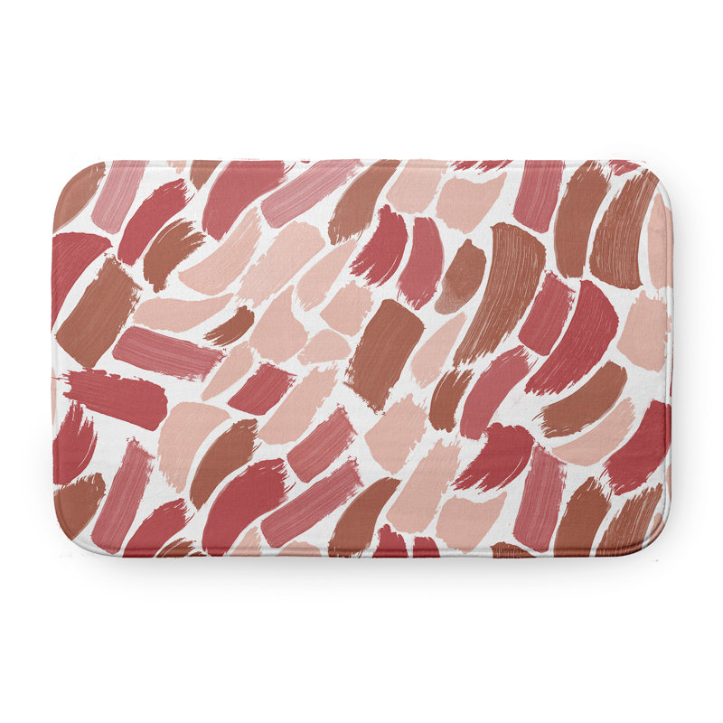Tapis de bain, L 21 po x L 34 po, Rouge