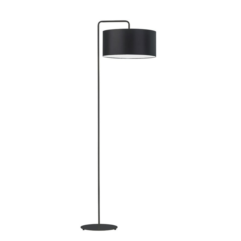 Janisse 156cm Traditional Floor Lamp, Black, Black