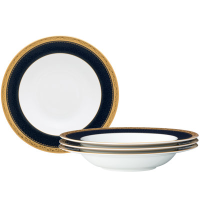 Noritake Odessa Cobalt Set Of 4 Soup Bowls, 8-1/2", 12 Oz.