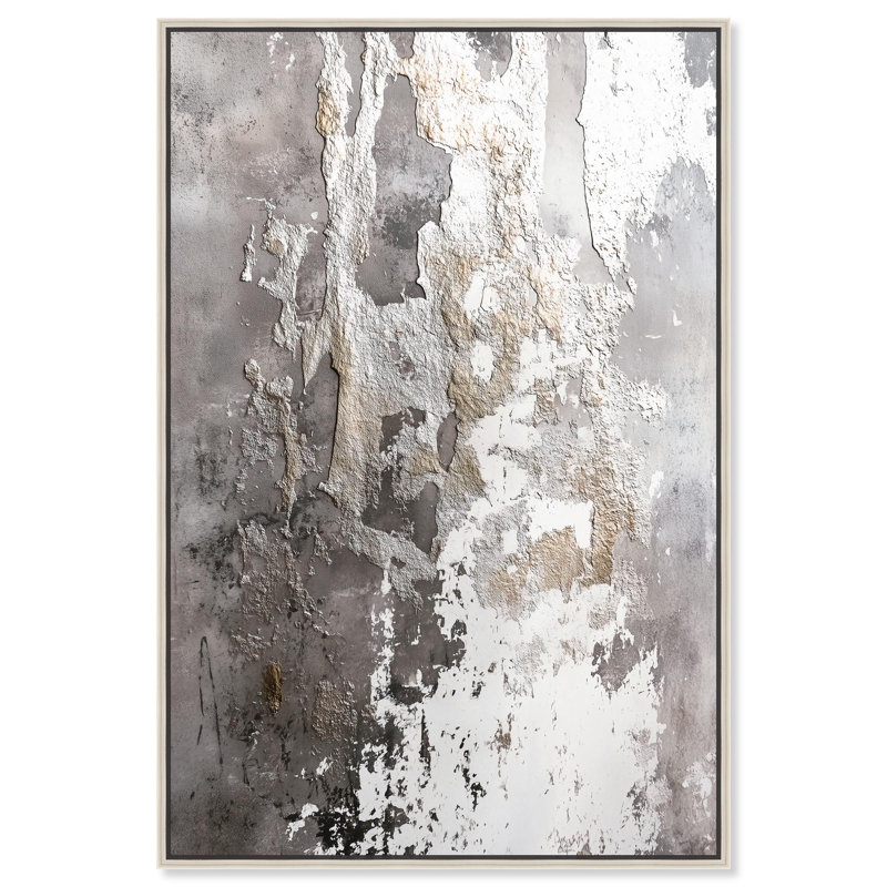 «Rusted Echo II», art numérique sur toile , H 25 po x l 17 po, Encadrement argenté
