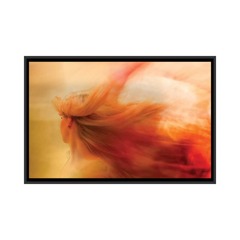 « oublier me », impression sur toile, H 18 po x l 26 po x P 1,5 po, Pas de tapis, Toile avec cadre noir