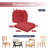 4-Piece Dining Chair Seat Cushion 17“ x 16” x 2",with non-slip pad and straps,Features a concealed zip, D-Shaped Cushions for Kitchen Chairs, Red-2091782216