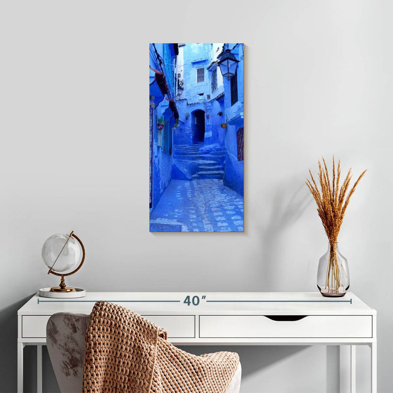 Charmante rue Chefchaouen, H 24 po x l 12 po