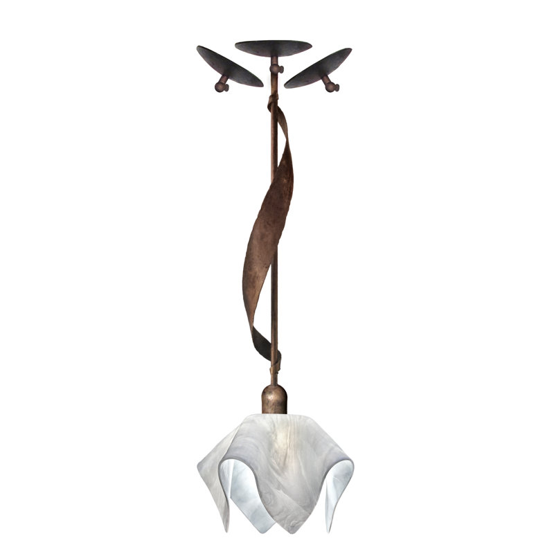 Luminaire suspendu Cowes, Brun avec décorations brunes, Lotus
