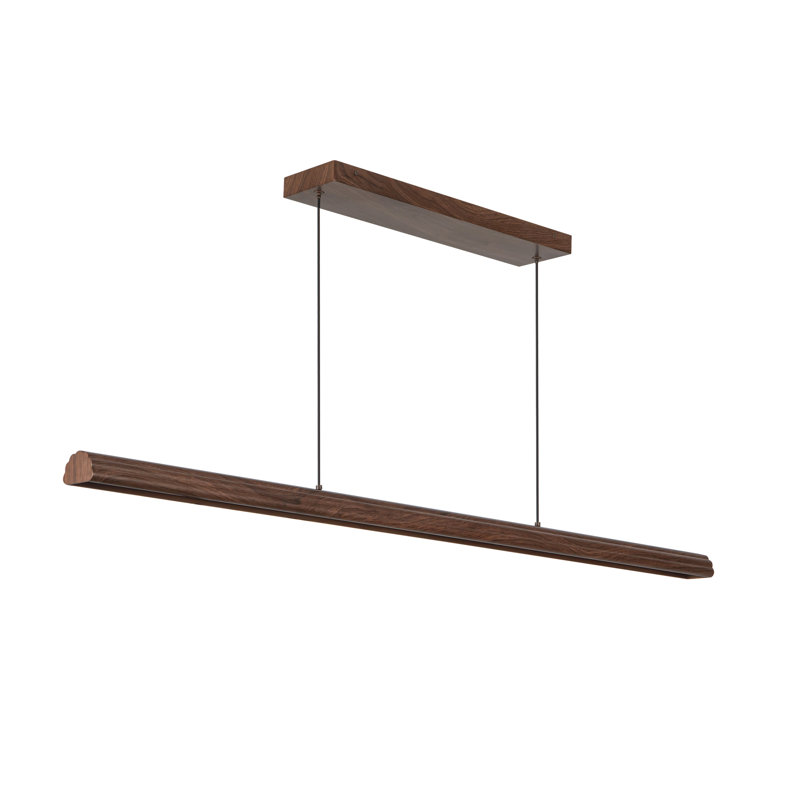 Luminaire suspendu linéaire DEL Atia, 2.63, Noyer