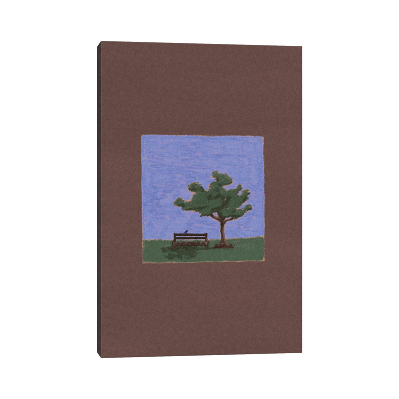 The Tree And The Bench - Wall Art Print - Wrapped Canvas, 48" H x 32" W, Wrapped Canvas, Does Not Apply