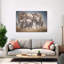 Wild Elephant Family Contemporary Elephant Nature Wildlife Wall Art Print by Jeffrey C. Sink - 1 Piece Wrapped Canvas Wall Art-915218272