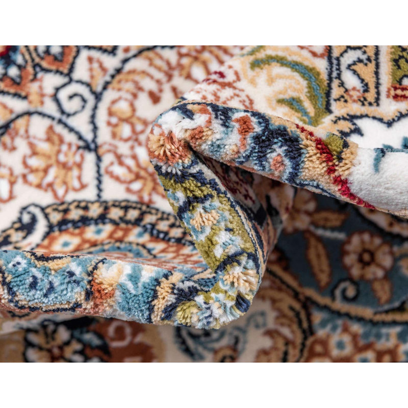 Tapis traditionnel Kelayeh de couleur crème