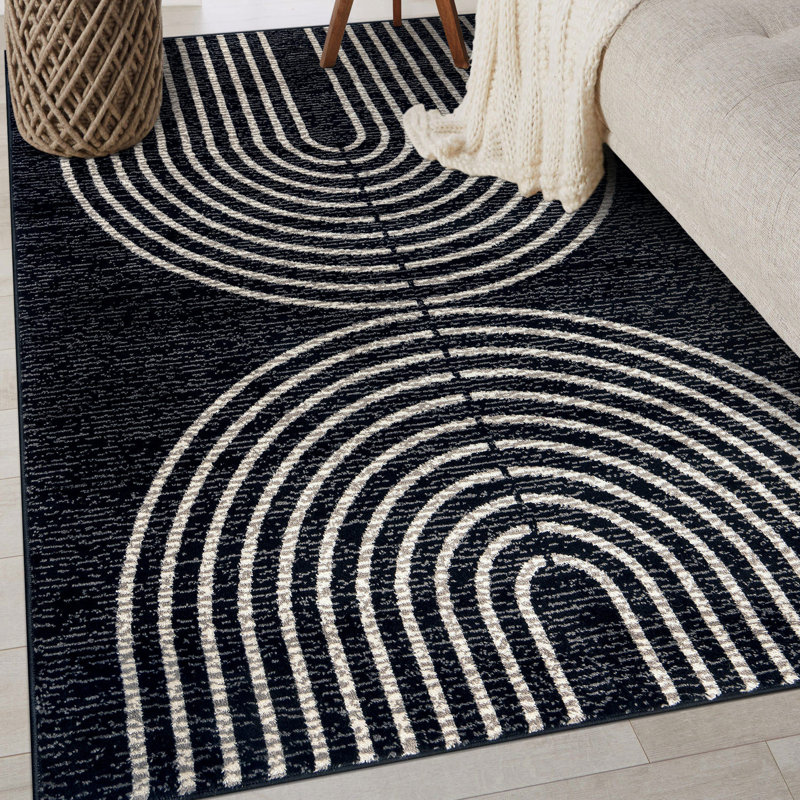 Tapis contemporain à arche contemporaine, Rectangle 4pi x 6 pi