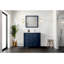 Meuble-lavabo de salle de bain 36 po X P 22 po D, dessus en quartz décalé à droite, ensemble de robinet et Miroirs-2143774606