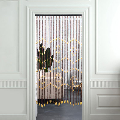 Faux Wood Door Curtain