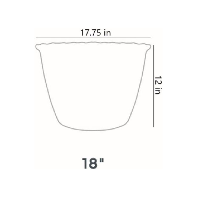 Porte-boyau d'arrosage tissé de 18 po, capacité jusqu'à 100 pi, noir, H 12 po x l 17,75 po x P 17,75 po, Noir