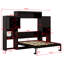 Lit escamotable avec bureau, coiffeuse et armoires Murphy