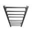 Chauffe-serviettes électrique mural en acier 18 po x 40 po Kontour - Chrome, câblé, rails carrés-679267295-679267291-679266336
