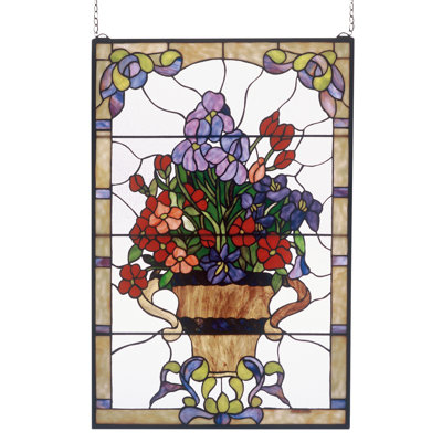 Floral Arrangement Stained Glass Window