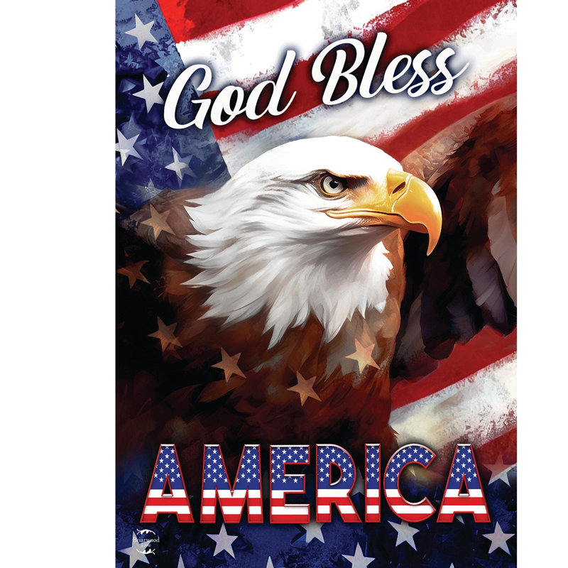 Drapeau de jardin patriotique «God Bless America»