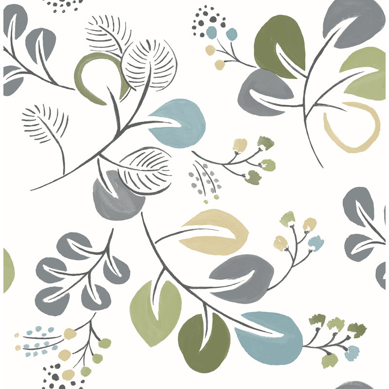 Jona 10.06m x 52.07cm Matte Wallpaper Roll, Green