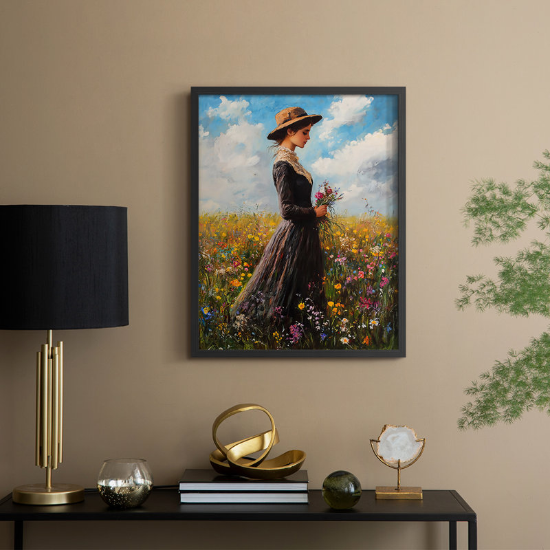 Reproduction encadrée WOMEN Series CCXLIX - bois massif, Noir, noir, noir, noir, H 15 po x l 12 po