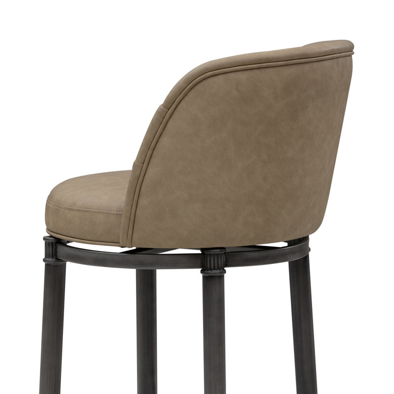 Tabouret de bar pivotant à hauteur de comptoir Cooksey, Tabouret de comptoir (siège d'une hauteur de 26 p, Brun
