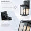 Matte Black 15cm H Outdoor Sconce