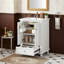 Meuble-lavabo de 24 po avec lavabo en céramique, armoire de rangement avec portes à fermeture douce, armoire de salle de bain avec tiroir et séparateurs de tiroir-1891383732