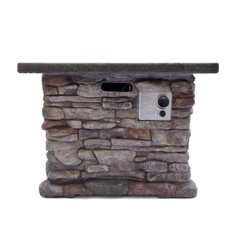 STONEWALL 32” SQUARE PROPANE FIRE PIT.