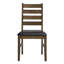 Chaise d'appoint Elly brun et noyer avec dossier échelle (ensemble de 2)