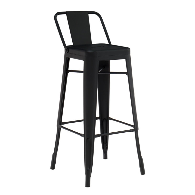 Tabouret de bar 26 po low back Hakana, Noir