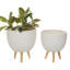 Ensemble de pots à fleurs en céramique 2 pièces Escondido