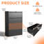 Classeur latéral verrouillable robuste avec verrouillage anti-basculement