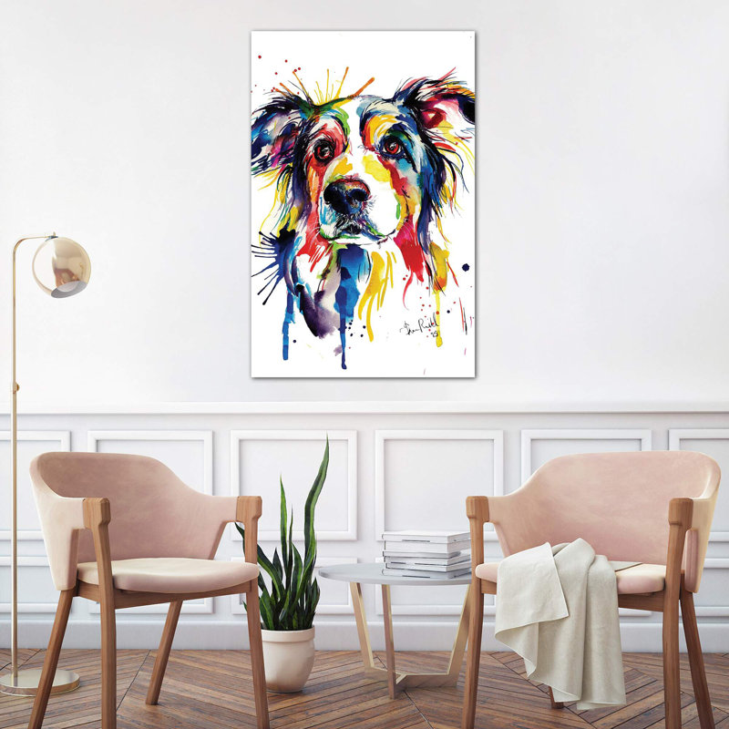 Border Collie by Weekday Best - Wrapped Canvas Painting, 20.32 cm H x 30.48 cm W