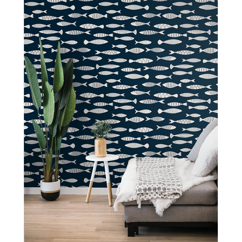 Rouleau de papier peint L 27 pi x l 27 po Annerie, Mers profondes