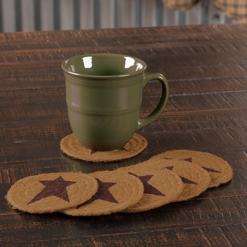 Erekson Cotton Round 6 Piece Coaster Set