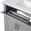 Meuble-lavabo moderne 36 po avec lavabo en céramique et grand rangement-621370613