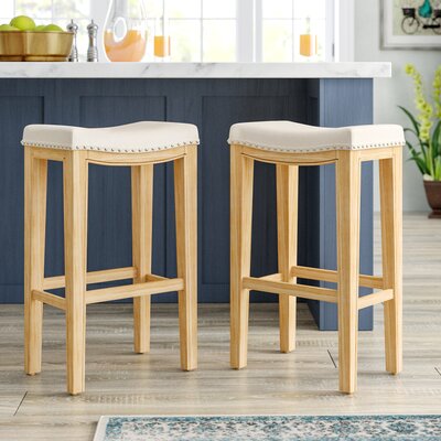 Eliana Upholstered 30'' Bar Stool with Solid Wood Frame -  Darby Home Co, C6E2597CB0AF4704B53E1EC33A20F341