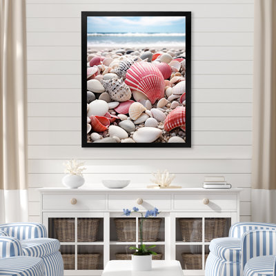 Pink Beige Seashell On The Beach " Pink Beige Seashell On The Beach "