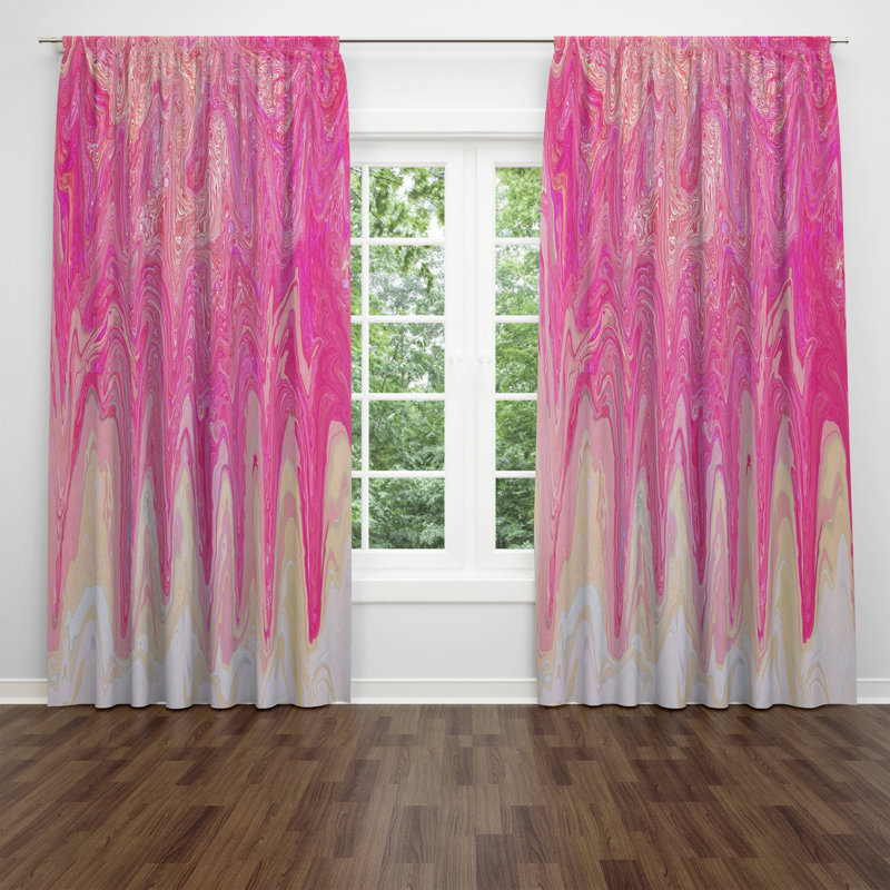 Panneaux de rideaux semi-transparents abstraits, l 56 po x L 78 po