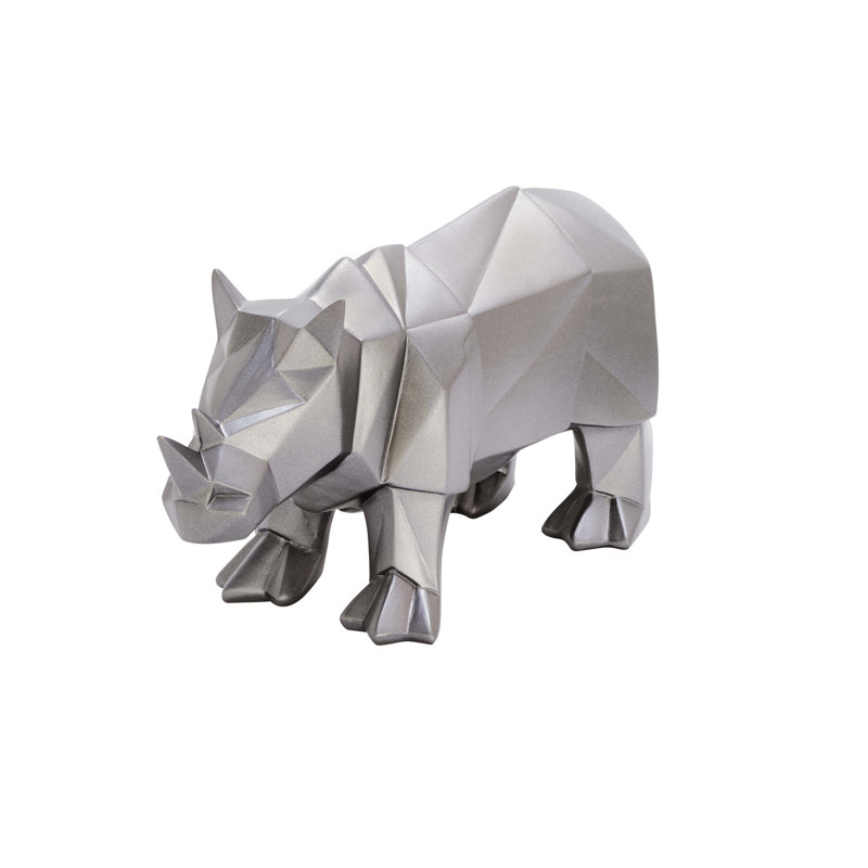 Figurine de rhinocéros en polystone