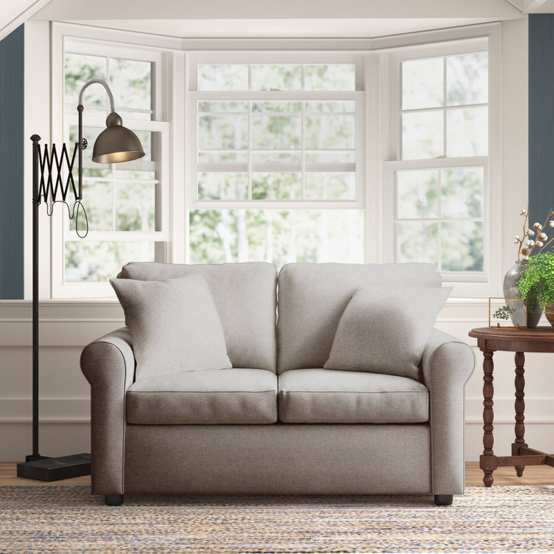 Warrington Upholstered 60'' Loveseat, Drusky Snow Sustain® Basketweave