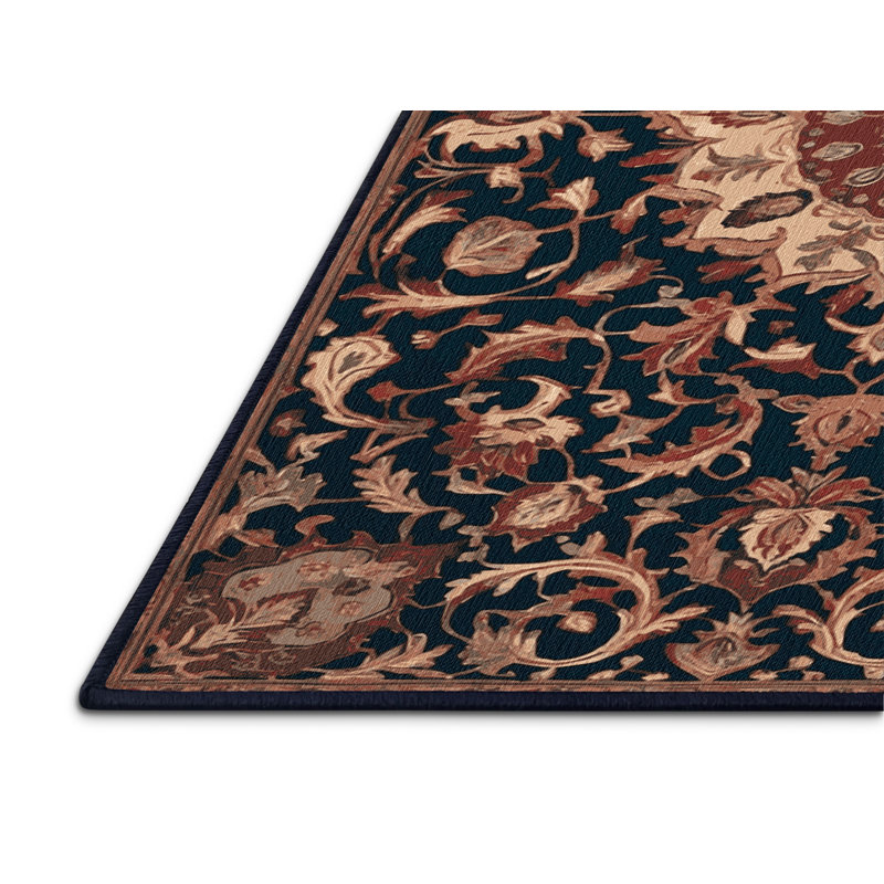 Tapis persan gris lavable à la machine, Carré 6 pi