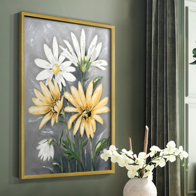 Summer Daisies II Framed Print - Solid Wood