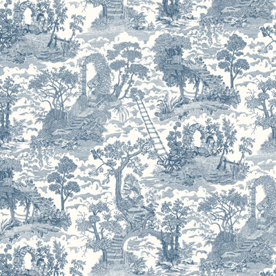 Josephine Munsey Juniper Toile Wallpaper Roll by Josephine Munsey