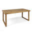 Table de salle à manger d'extérieur en bois d'acacia de 69 po, finition sablée naturelle