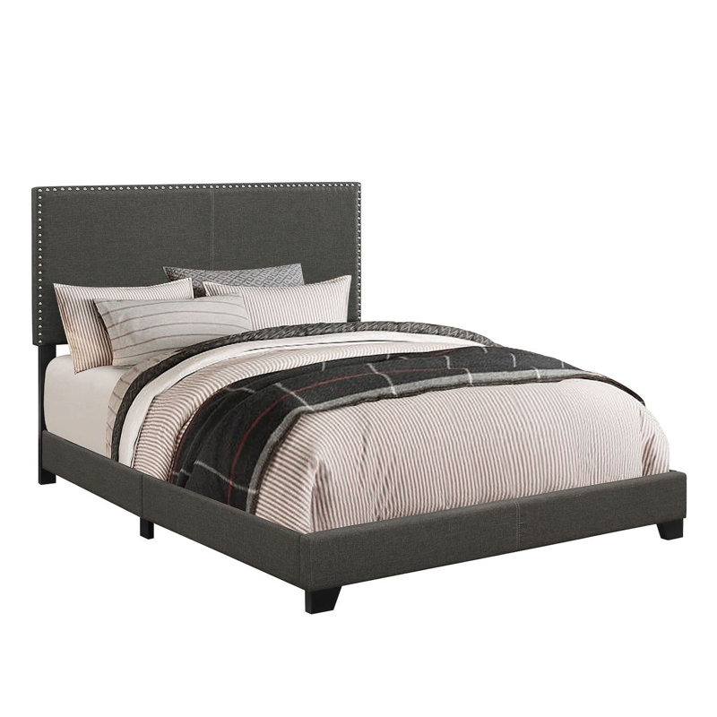 Cialan Upholstered Standard Bed, King, Espresso